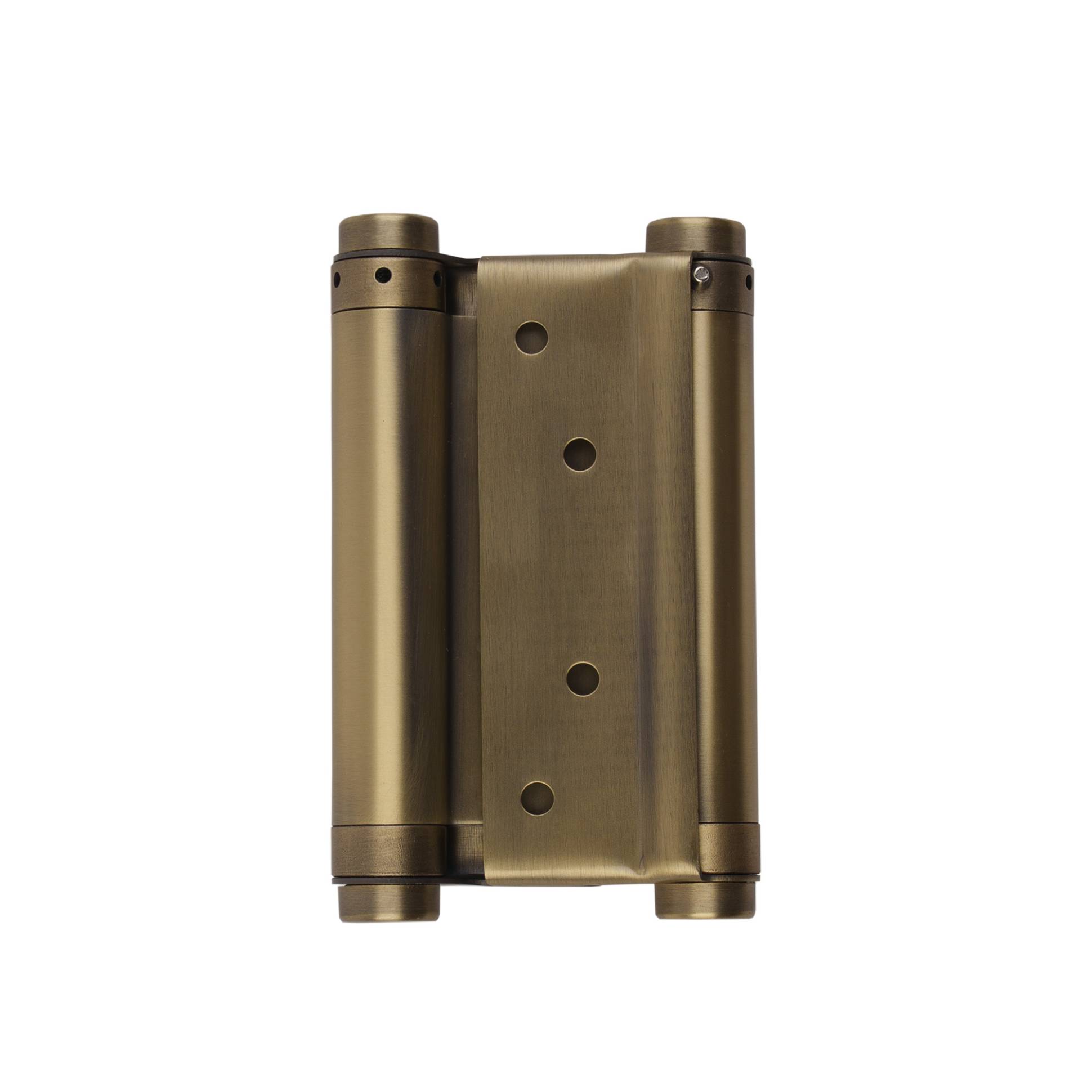 Пружинная Fuaro (Фуаро) двусторонняя (барная) петля DSH5 (125х86х1,5) INOX 201 AB бронза (блистер) 