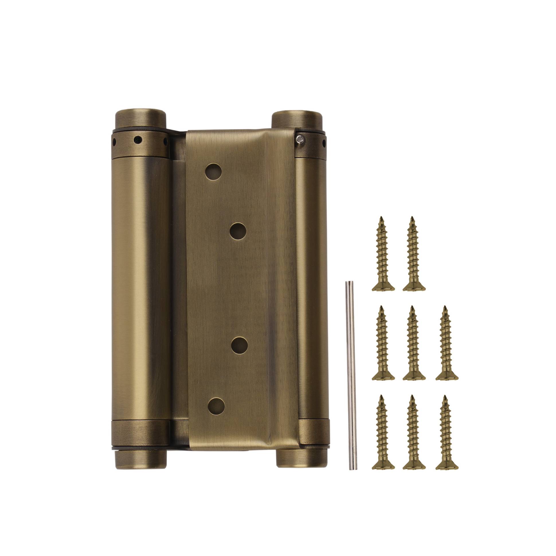 Пружинная Fuaro (Фуаро) двусторонняя (барная) петля DSH5 (125х86х1,5) INOX 201 AB бронза (блистер) 