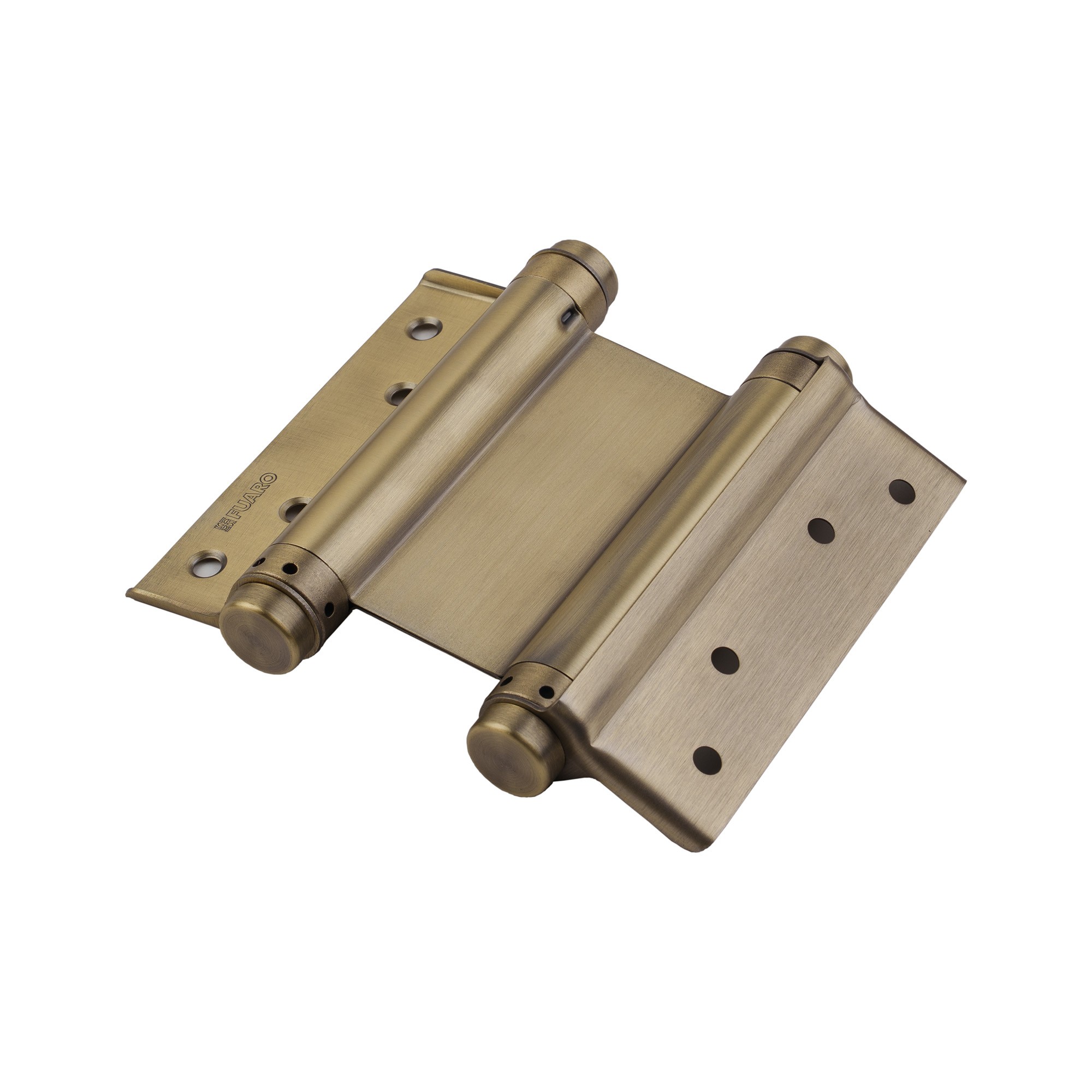 Пружинная Fuaro (Фуаро) двусторонняя (барная) петля DSH5 (125х86х1,5) INOX 201 AB бронза (блистер) 