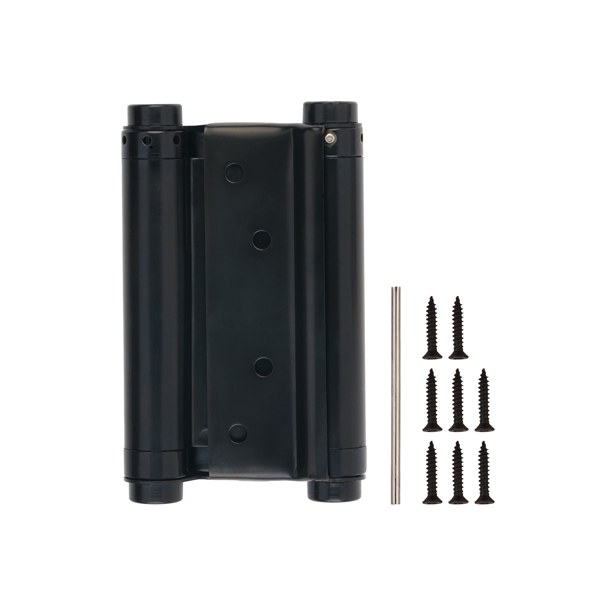 Пружинная Fuaro (Фуаро) двусторонняя (барная) петля DSH5 (125х86х1,5) INOX 201 BL черный (блистер) 