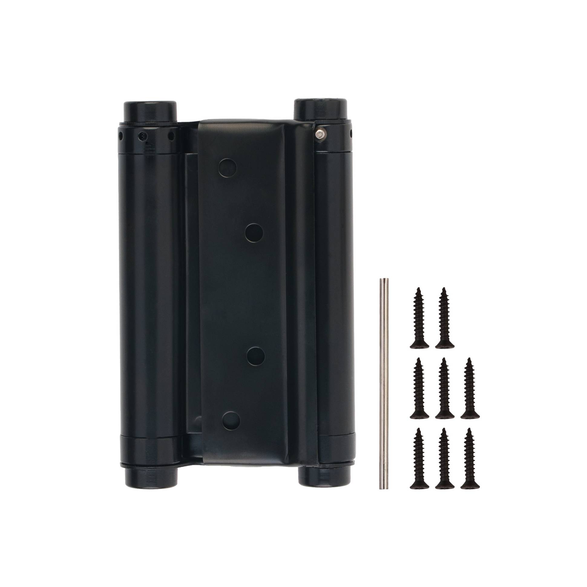 Пружинная Fuaro (Фуаро) двусторонняя (барная) петля DSH5 (125х86х1,5) INOX 201 BL черный (блистер) 