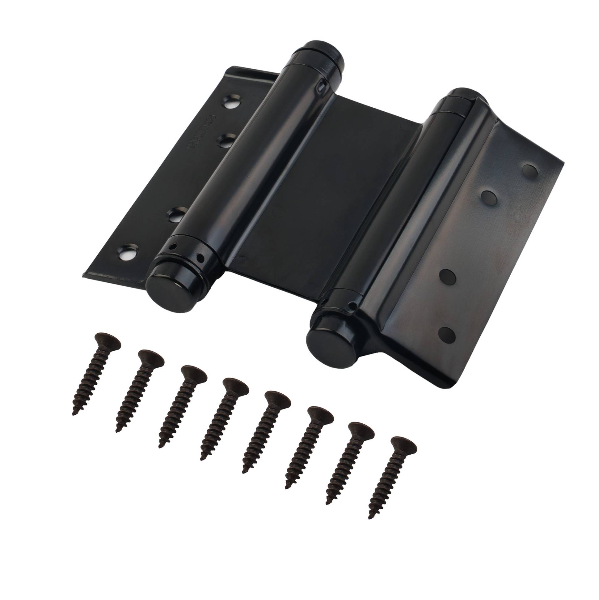 Пружинная Fuaro (Фуаро) двусторонняя (барная) петля DSH5 (125х86х1,5) INOX 201 BL черный (блистер) 
