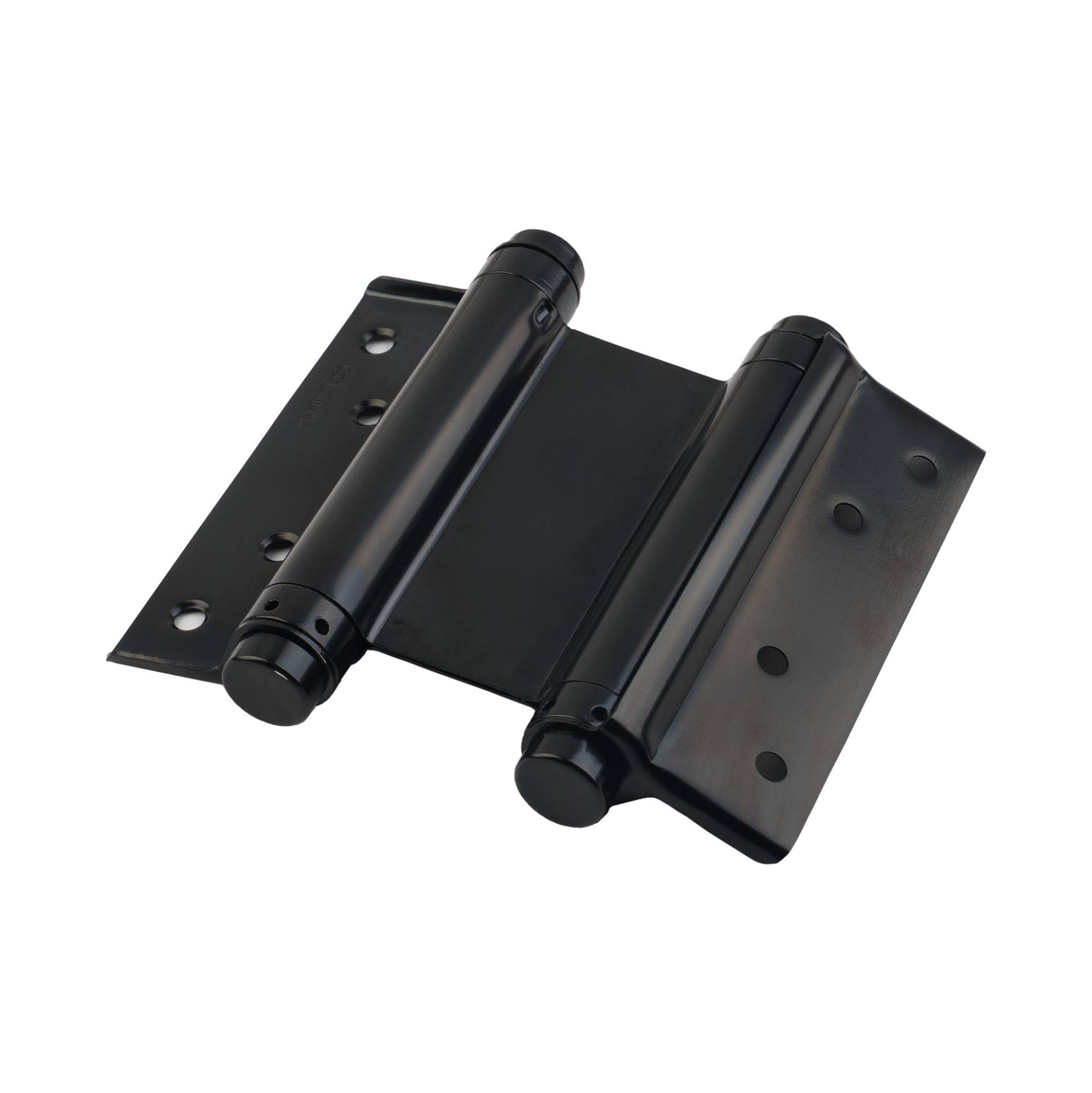 Пружинная Fuaro (Фуаро) двусторонняя (барная) петля DSH5 (125х86х1,5) INOX 201 BL черный (блистер) 