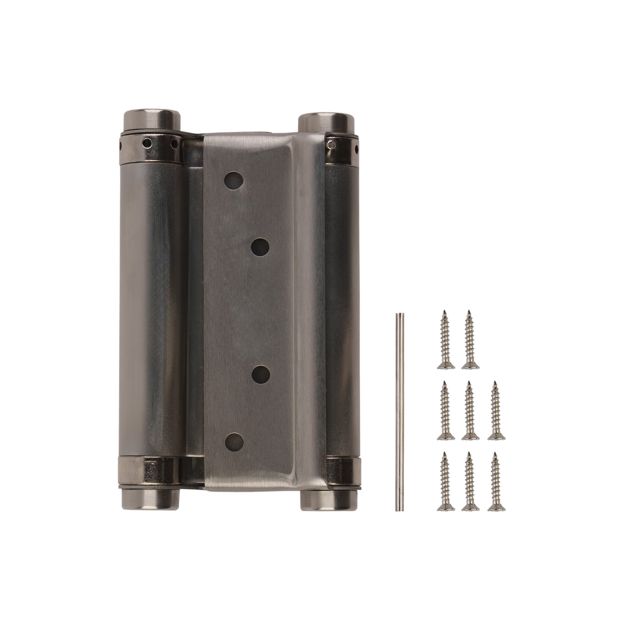 Пружинная Fuaro (Фуаро) двусторонняя (барная) петля DSH5 (125х86х1,5) INOX 201 SN мат. никель (блистер) 