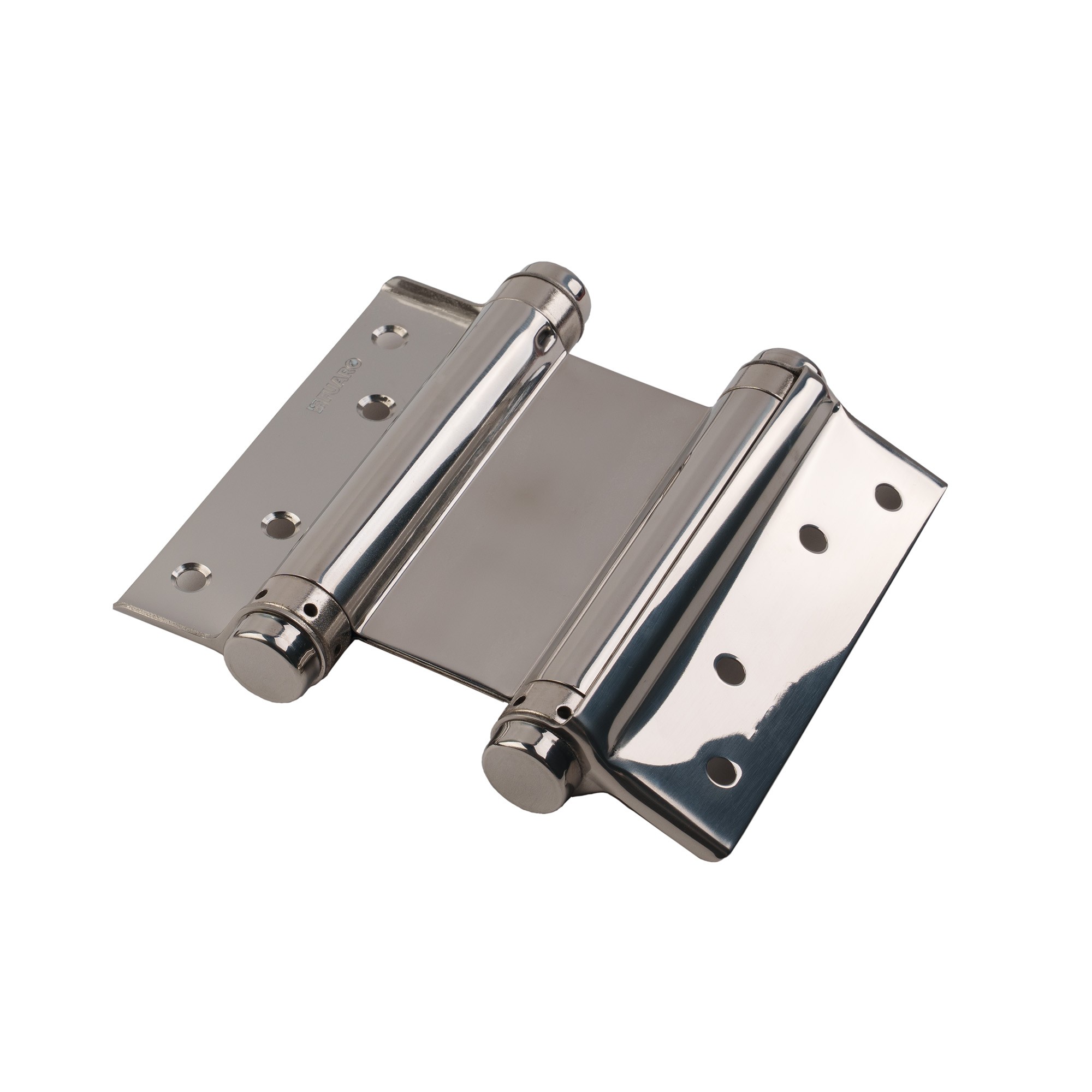 Пружинная Fuaro (Фуаро) двусторонняя (барная) петля DSH5 (125х86х1,5) INOX 201 CP хром (блистер) 