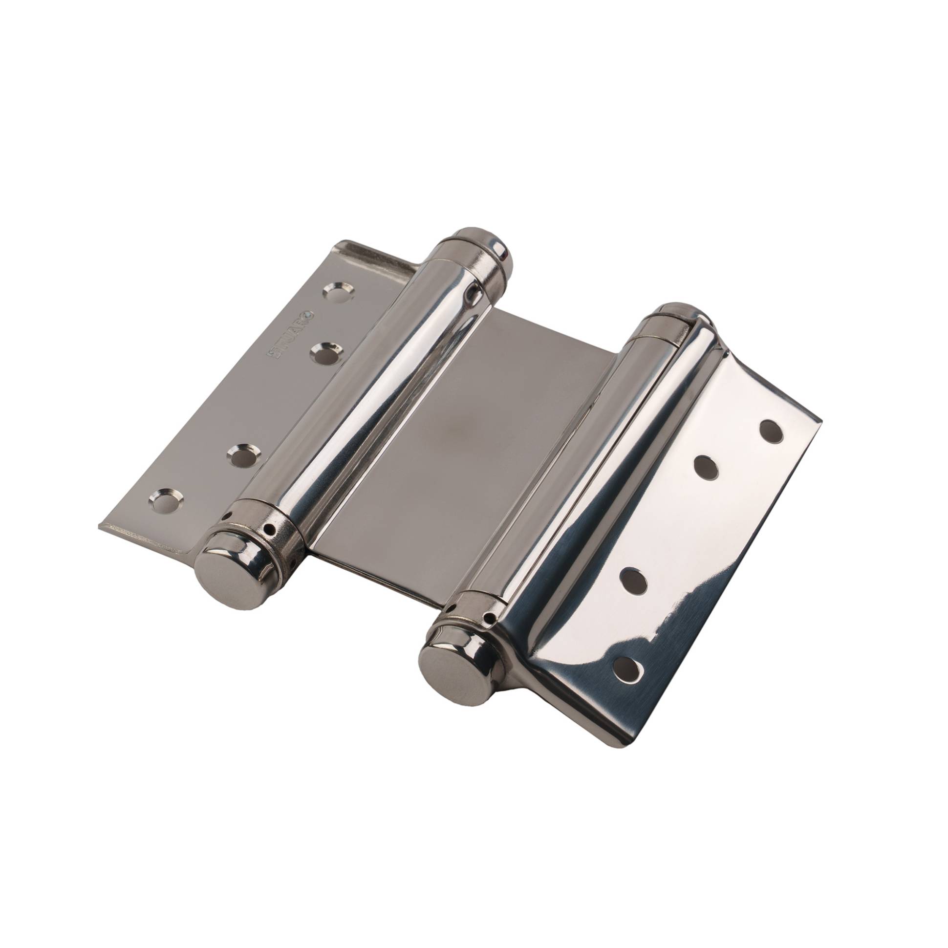 Пружинная Fuaro (Фуаро) двусторонняя (барная) петля DSH5 (125х86х1,5) INOX 201 CP хром (блистер) 