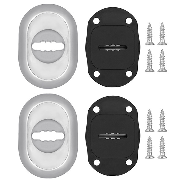 Накладка Fuaro (Фуаро) на сувальдный замок ESC.S-auto/CRE/OV.13 (ESC-13S) с автомат. шторками CP хром 