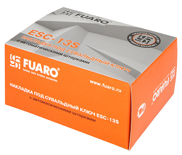 Накладка Fuaro (Фуаро) на сувальдный замок ESC.S-auto/CRE/OV.13 (ESC-13S) с автомат. шторками CP хром 