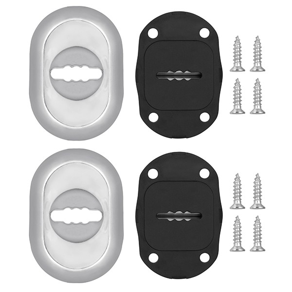 Накладка Fuaro (Фуаро) на сувальдный замок ESC.S-auto/CRE/OV.13 (ESC-13S) с автомат. шторками CP хром 