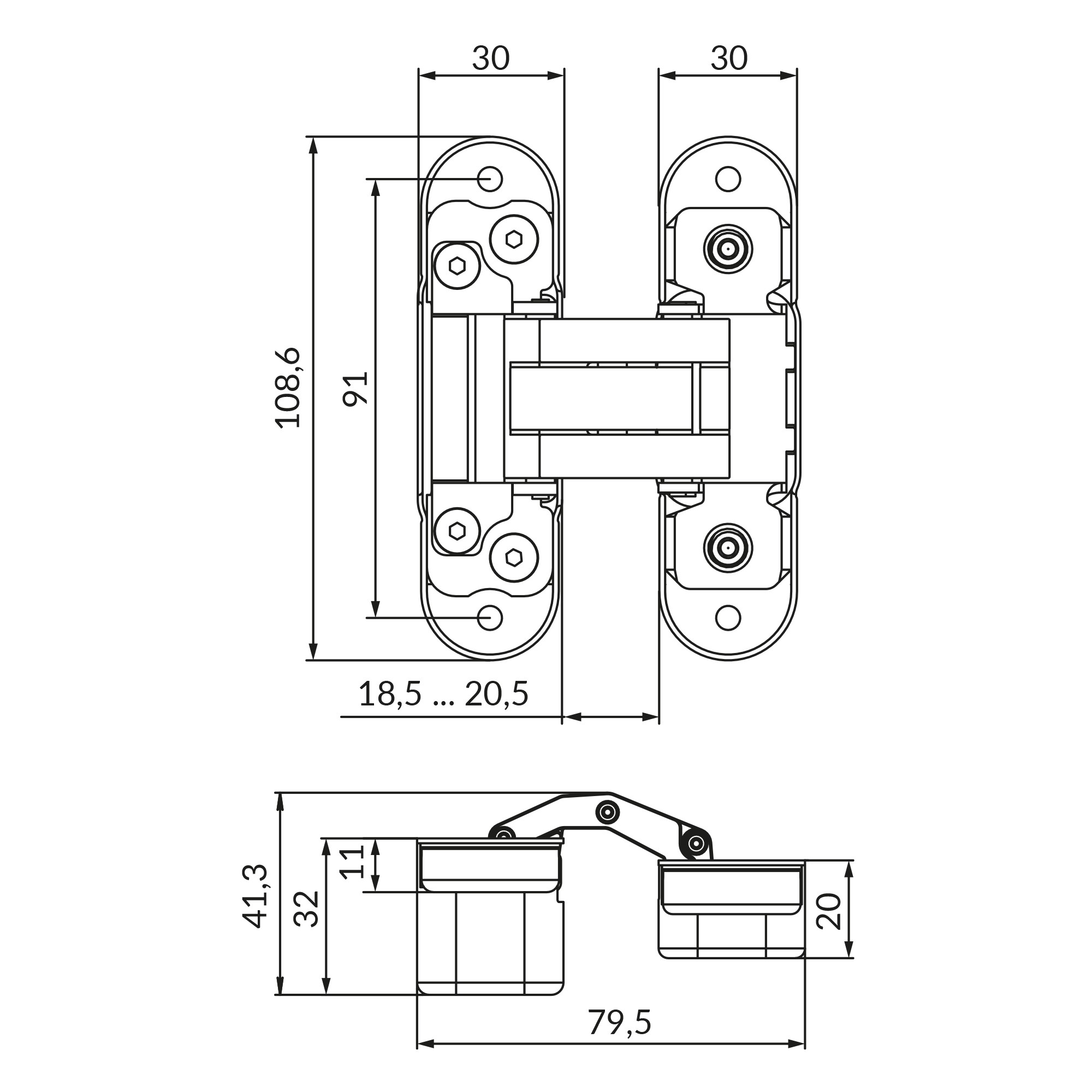 Петля Punto (Пунто) скрытой установки UNION 2.0 BL черный Петля Punto (Пунто) скрытой установки UNION 2.0 BL черный
