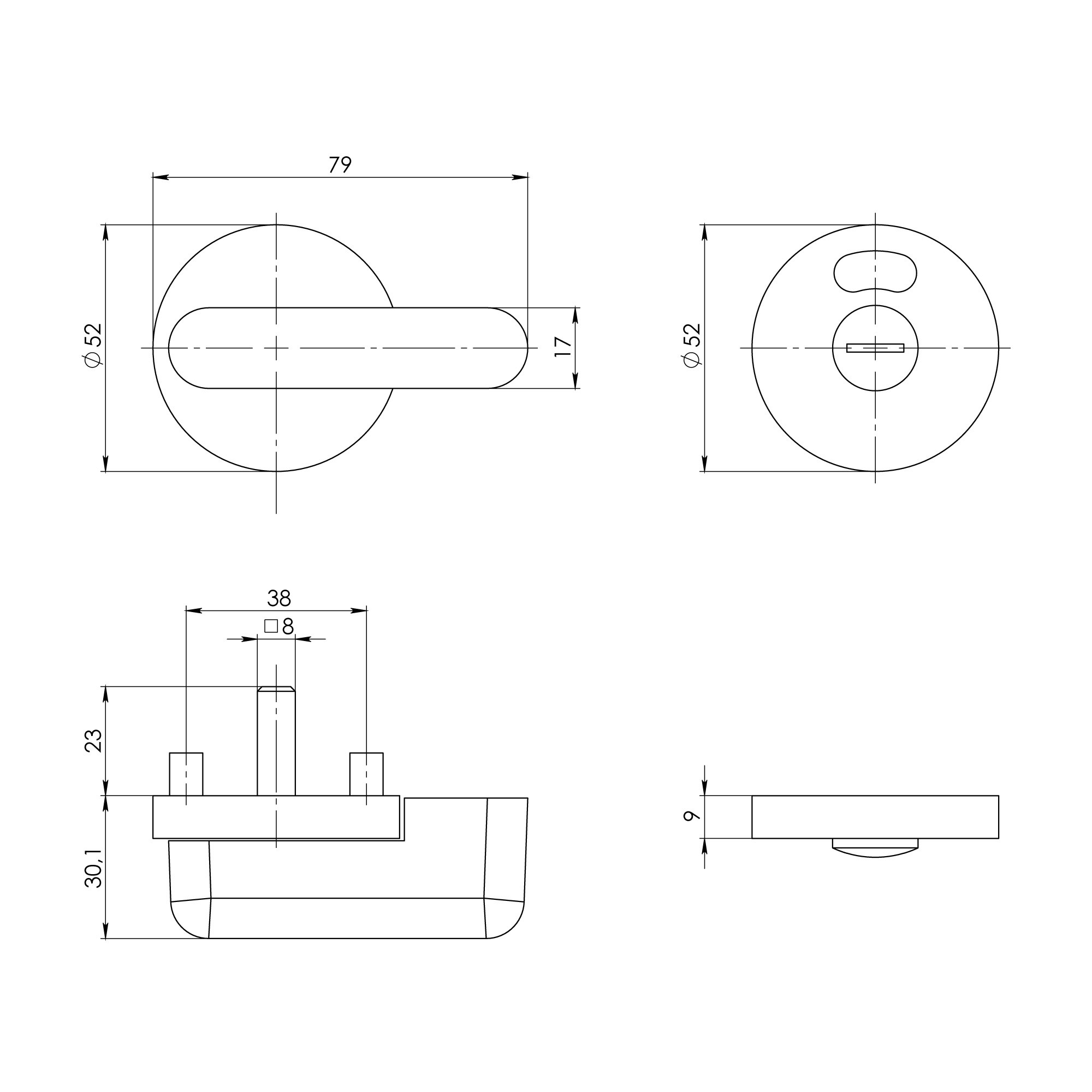 Ручка Ajax (Аякс) поворотная BK6.WC.CABIN PVC WH белый Ручка Ajax (Аякс) поворотная BK6.WC.CABIN PVC WH белый