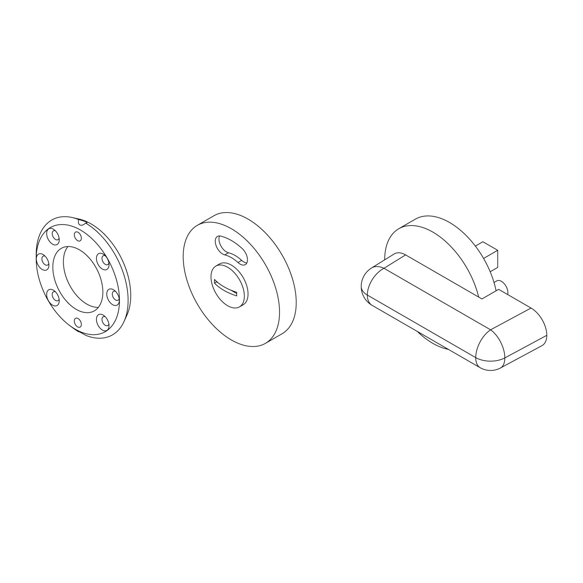 Ручка Ajax (Аякс) поворотная BK6.WC.CABIN PVC WH белый 