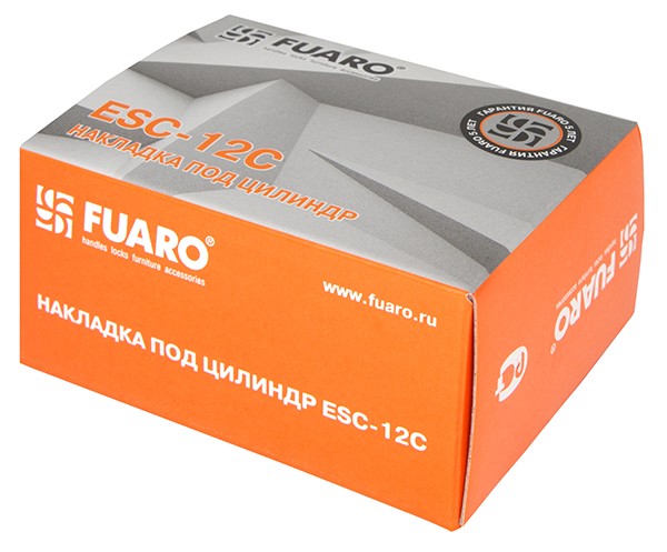 Накладка Fuaro (Фуаро) на цилиндр ESC.C/CRE/OV.12 (ESC-12C) CP хром (2шт. в уп.,отгр. по 1 шт.) 