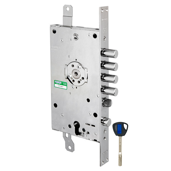 Замок Mottura (Моттура) врезной двухсистемный 3D KEY 3D.787-S (левый), ключ 40 мм Замок Mottura (Моттура) врезной двухсистемный 3D KEY 3D.787-S (левый), ключ 40 мм