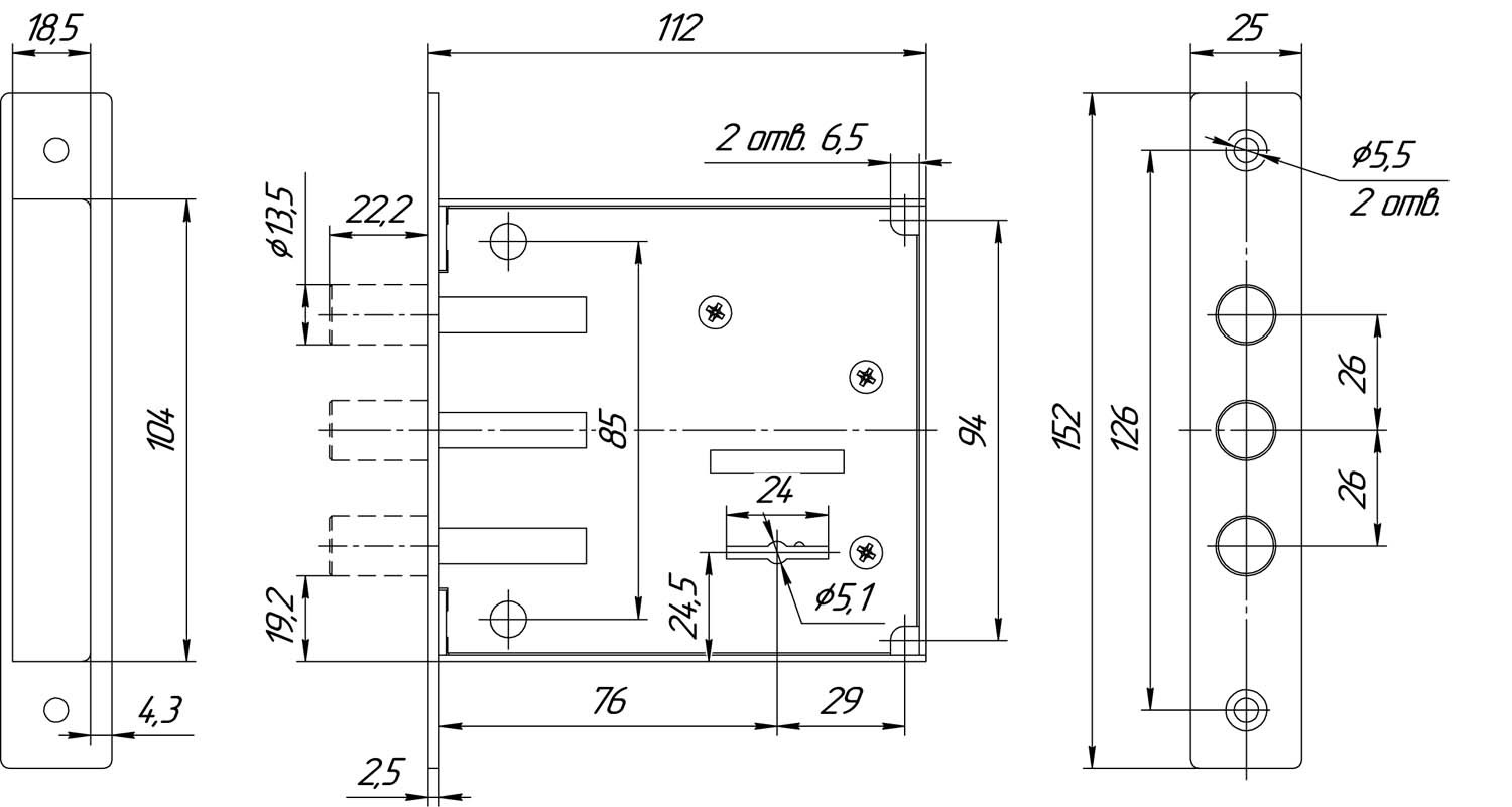 Замок Mettem (Меттэм) врезной сувальдный ЗВ8 842.0.0, 5 кл. 