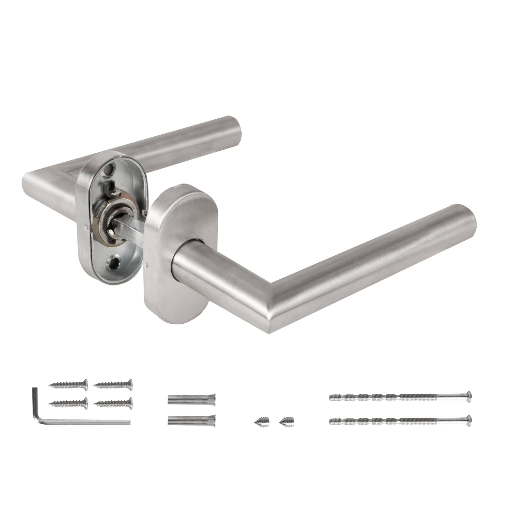 Ручка Fuaro (Фуаро) раздельная R.DSS201-0204P/19 INOX 201 (овальное основание) 