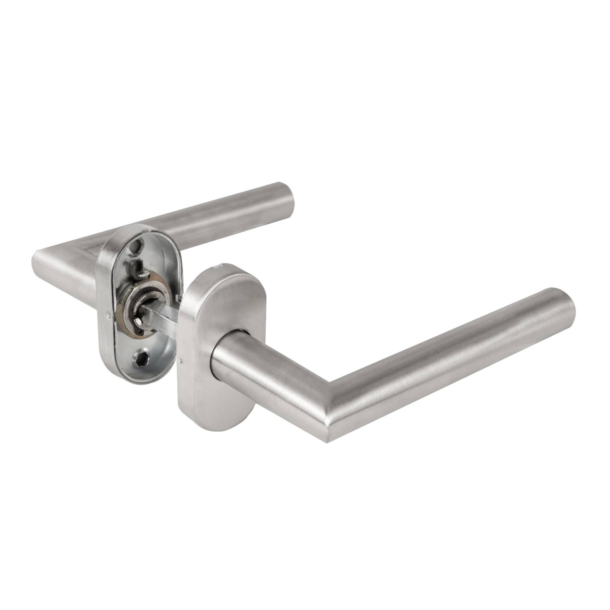 Ручка Fuaro (Фуаро) раздельная R.DSS201-0204P/19 INOX 201 (овальное основание) 