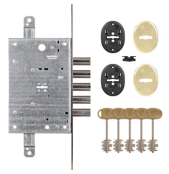 Замок Mottura (Моттура) врезной сувальдный 52.783 (универсальный), без накл. 
