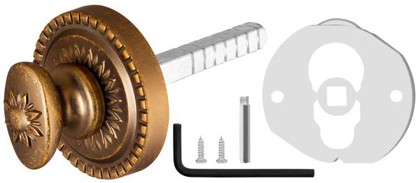 Ручка Armadillo (Армадилло) поворотная BKW8.R.CL55 (BKW8/CL) OB-13 античная бронза 