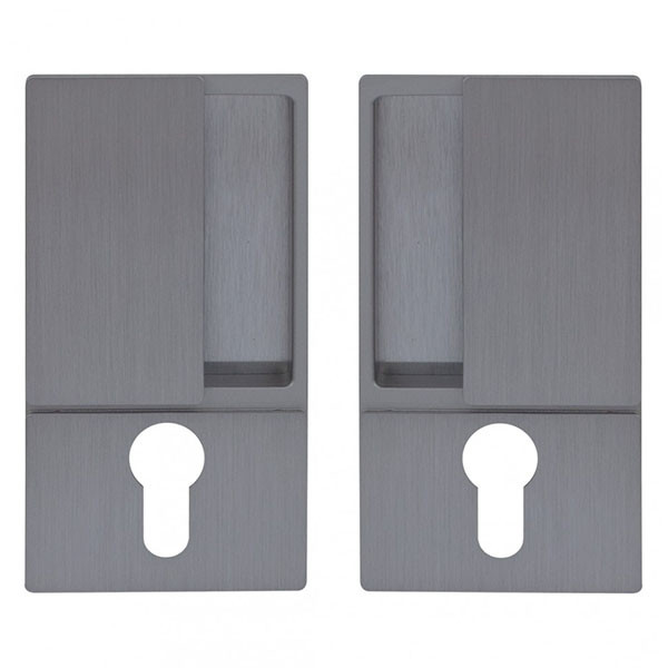 B30003.00.32 AGB (АГБ) Ручка WAVE под цилиндр (мат хром), для распашных дверей 