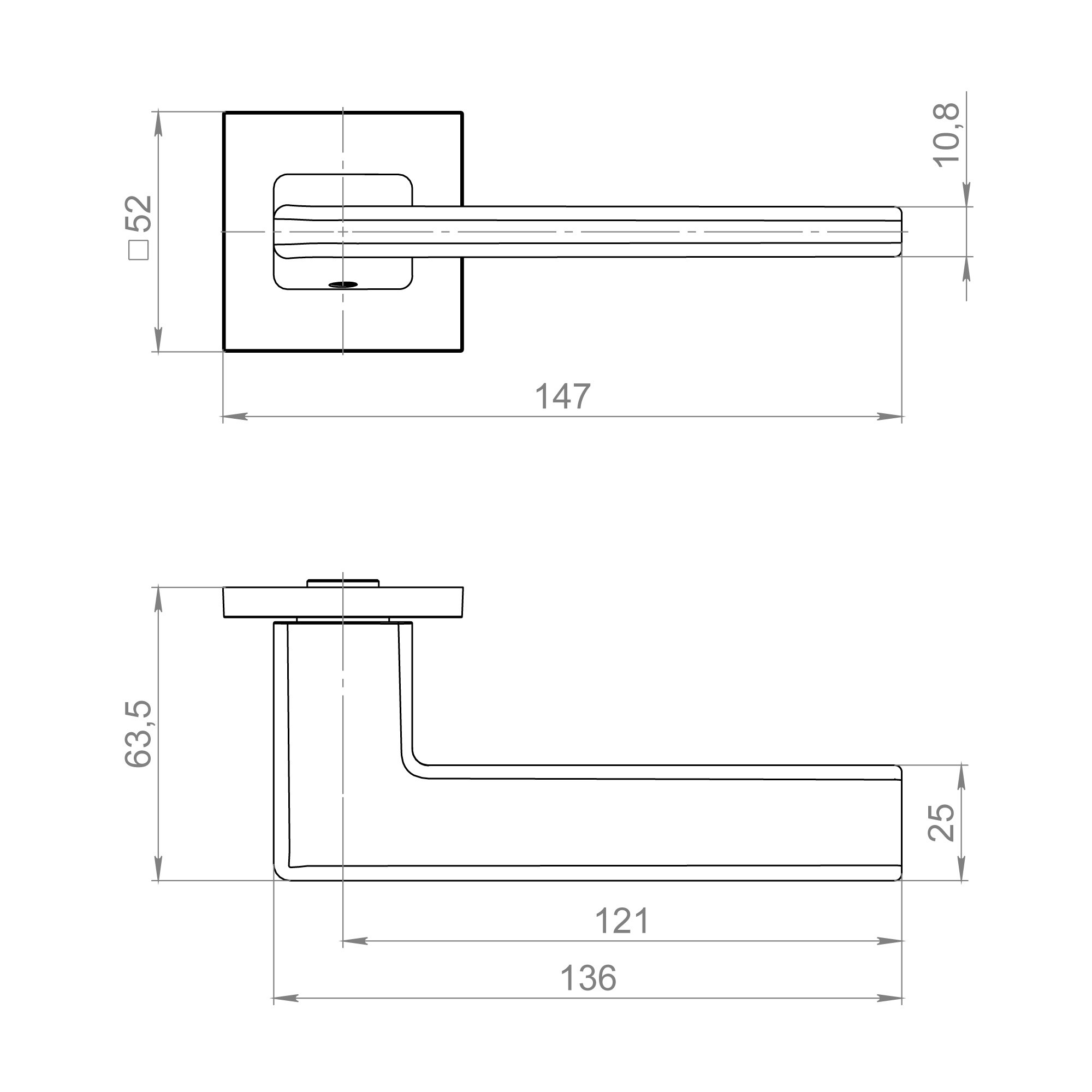 Ручка Fuaro (Фуаро) раздельная K.ZL52.HORIZON SSC-16 сатинированный хром Ручка Fuaro (Фуаро) раздельная K.ZL52.HORIZON SSC-16 сатинированный хром