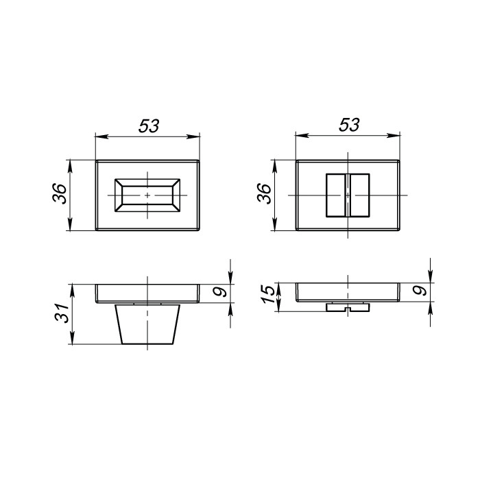 Ручка Armadillo (Армадилло) поворотная BK6.K.UCS36 (BK6 UCS) BL-26 черный 