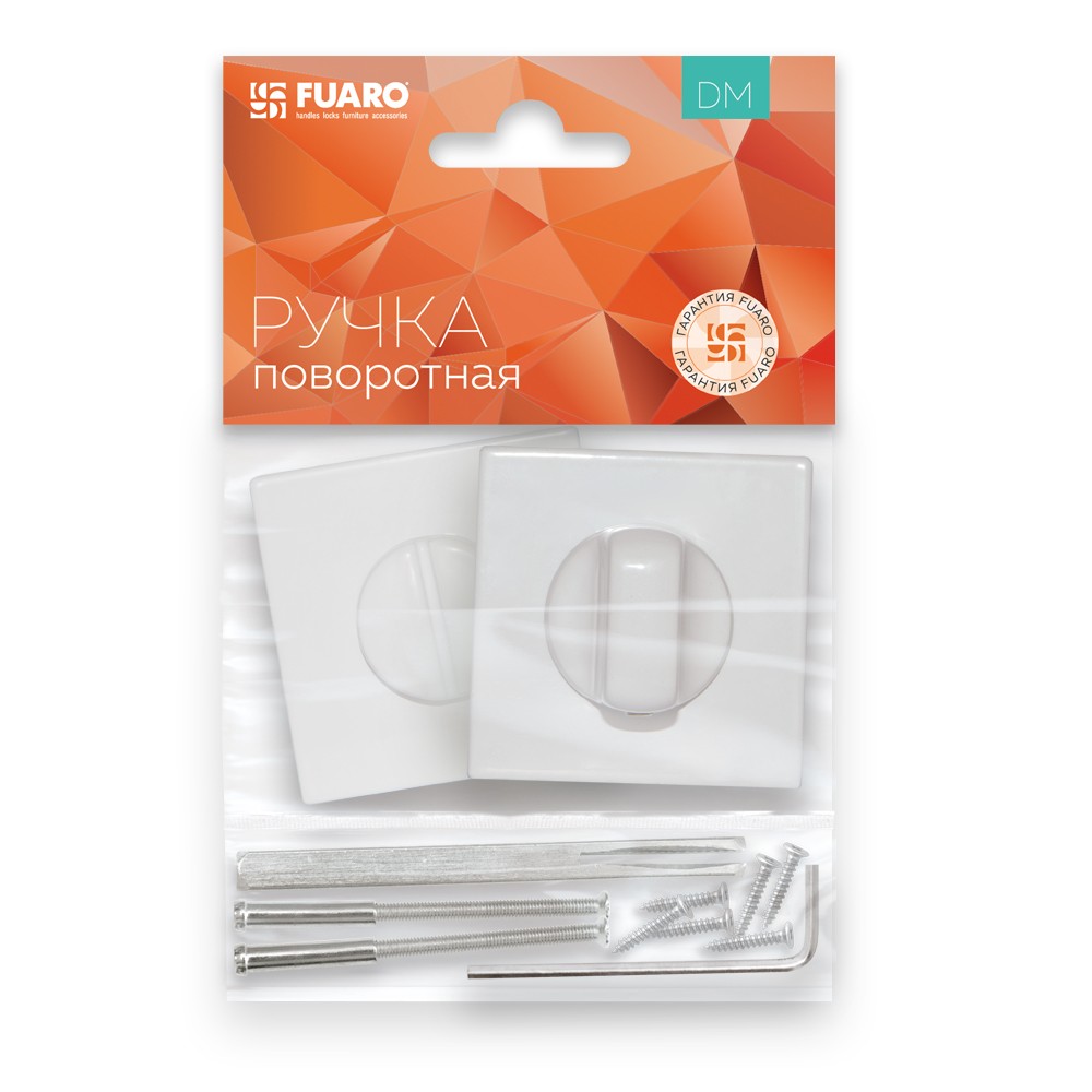 Ручка Fuaro (Фуаро) поворотная BK6.K.DM51 (BK6 DM) WH-19 белый 