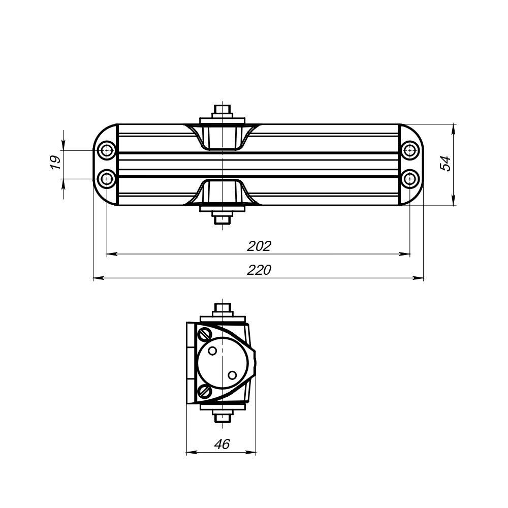 Доводчик Fuaro (Фуаро) дверной DC20-4/TS-68 Hold Open WH до 85 кг (белый) 