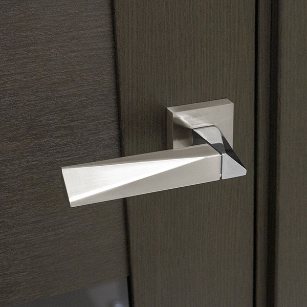 Ручка Fuaro (Фуаро) раздельная K.DM51.DIAMOND (DIAMOND DM) SN/CP-3 матовый никель/хром Ручка Fuaro (Фуаро) раздельная K.DM51.DIAMOND (DIAMOND DM) SN/CP-3 матовый никель/хром