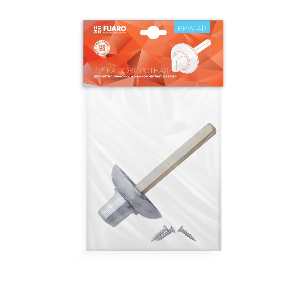 Ручка Fuaro (Фуаро) поворотная BKW8x75.R.AR54 PLASTIC (BKW8 AR) CP-8 хром 