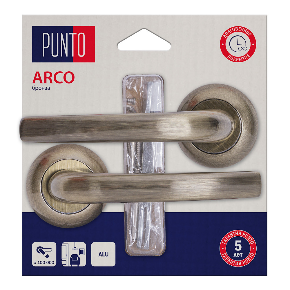 Ручка Punto (Пунто) раздельная LM/A R.TL54.ARCO/HD ABG-6 бронза 