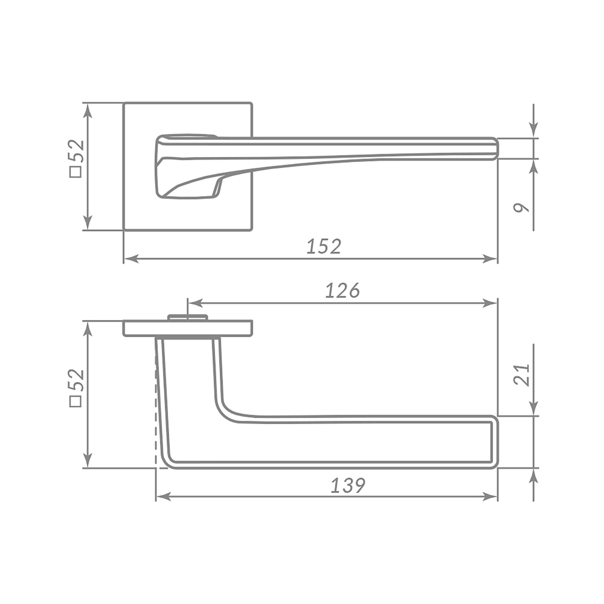 Ручка Punto (Пунто) раздельная K.ARC.Q52.ELEN BL-24 черный Ручка Punto (Пунто) раздельная K.ARC.Q52.ELEN BL-24 черный