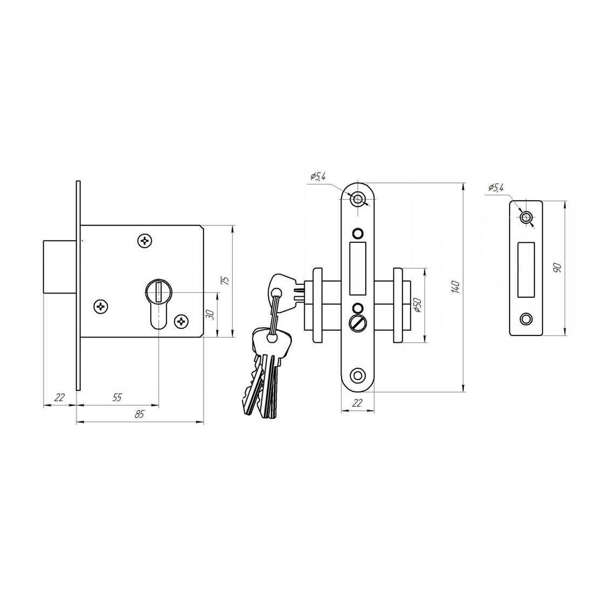 Замок Absolyute (Абсолют) врезной цилиндровый ЗВ1-1А, 4 кл. Замок Absolyute (Абсолют) врезной цилиндровый ЗВ1-1А, 4 кл.