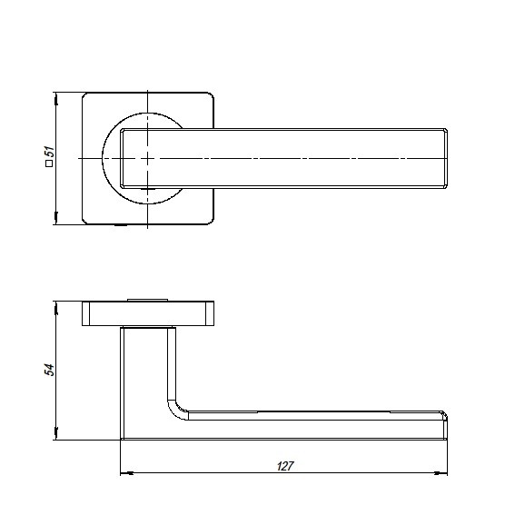Ручка Ajax (Аякс) раздельная K.JK51.OPTIMA (OPTIMA JK) SSC-16 сатинированный хром 