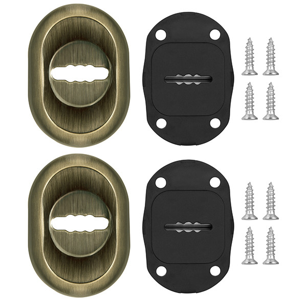 Накладка Fuaro (Фуаро) на сувальдный замок ESC.S-auto/CRE/OV.13 (ESC-13S) с авт. шторками AB зелёная бронза 