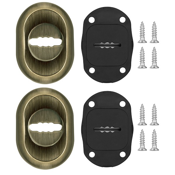 Накладка Fuaro (Фуаро) на сувальдный замок ESC.S-auto/CRE/OV.13 (ESC-13S) с авт. шторками AB зелёная бронза 