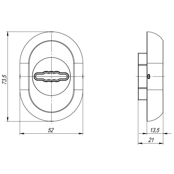 Накладка Fuaro (Фуаро) на сувальдный замок ESC.S-auto/CRE/OV.13 (ESC-13S) с авт. шторками AB зелёная бронза 