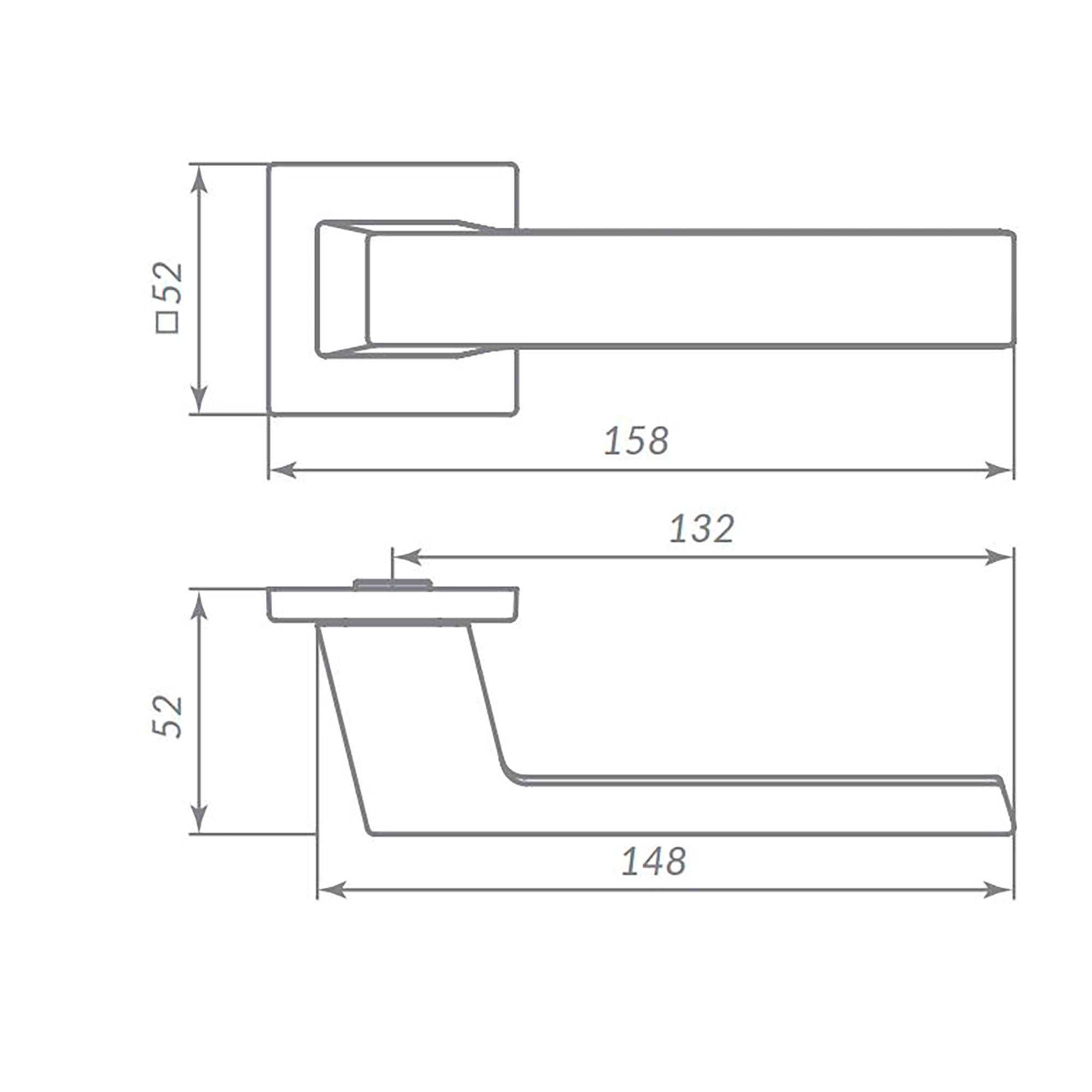 Ручка Punto (Пунто) раздельная K.ARC.Q52.DIPLOMAT SN-3 мат. никель Ручка Punto (Пунто) раздельная K.ARC.Q52.DIPLOMAT SN-3 мат. никель