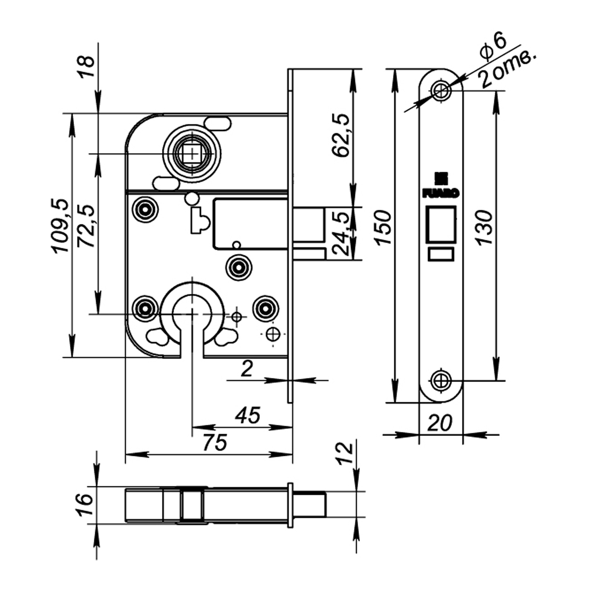 Корпус Fuaro (Фуаро) замка L.FIN2018/C (2018-CP) CP хром Корпус Fuaro (Фуаро) замка L.FIN2018/C (2018-CP) CP хром