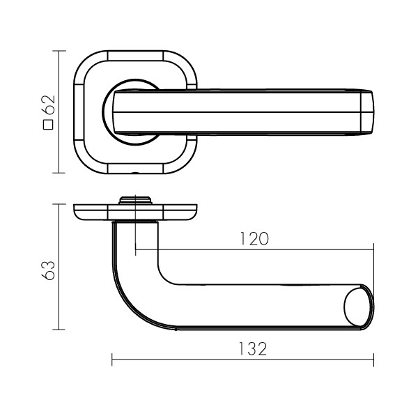 Ручка Fuaro (Фуаро) раздельная K.XL62.TOR (TOR XL) CP-8 хром 