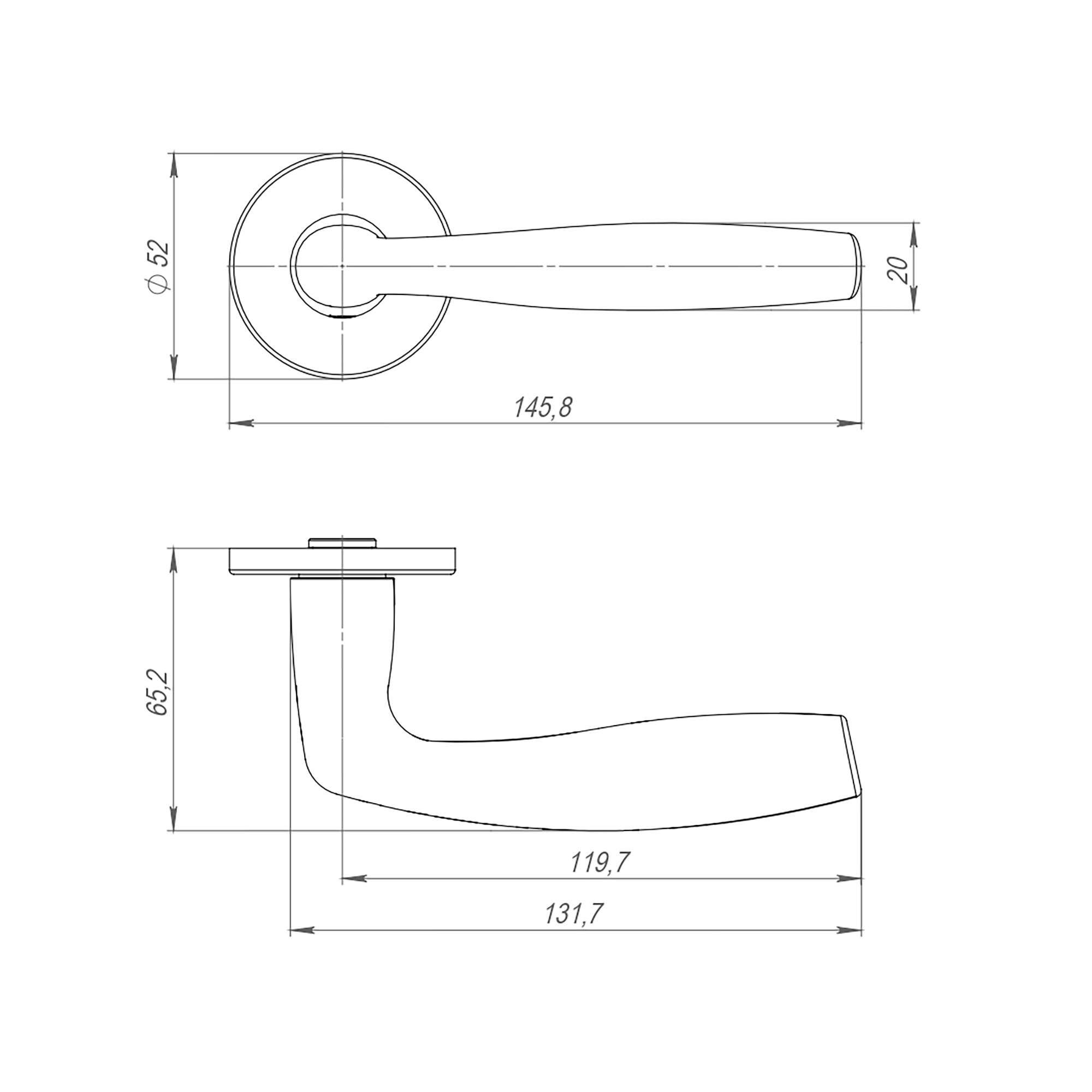 Ручка Punto (Пунто) раздельная R.ARC.R52.FORTUNA SSC-16 сатин.хром Ручка Punto (Пунто) раздельная R.ARC.R52.FORTUNA SSC-16 сатин.хром