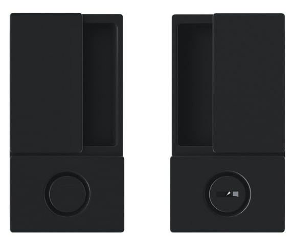 B30002.00.93 AGB (АГБ) Ручка WAVE под WC (черный), для распашных дверей 