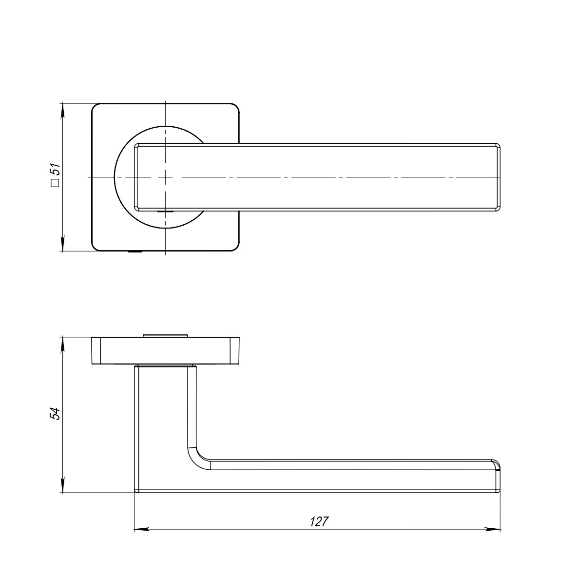 Ручка Ajax (Аякс) раздельная K.JK51.OPTIMA (OPTIMA JK) GR-23 графит 