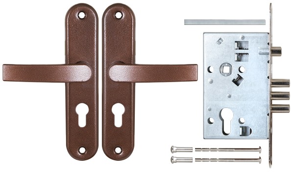 Корпус Sam (Сам) врезного замка с защёлкой в комплекте с ручкой ЗВ4-31/55 (медный антик) /78930/ Корпус Sam (Сам) врезного замка с защёлкой в комплекте с ручкой ЗВ4-31/55 (медный антик) /78930/