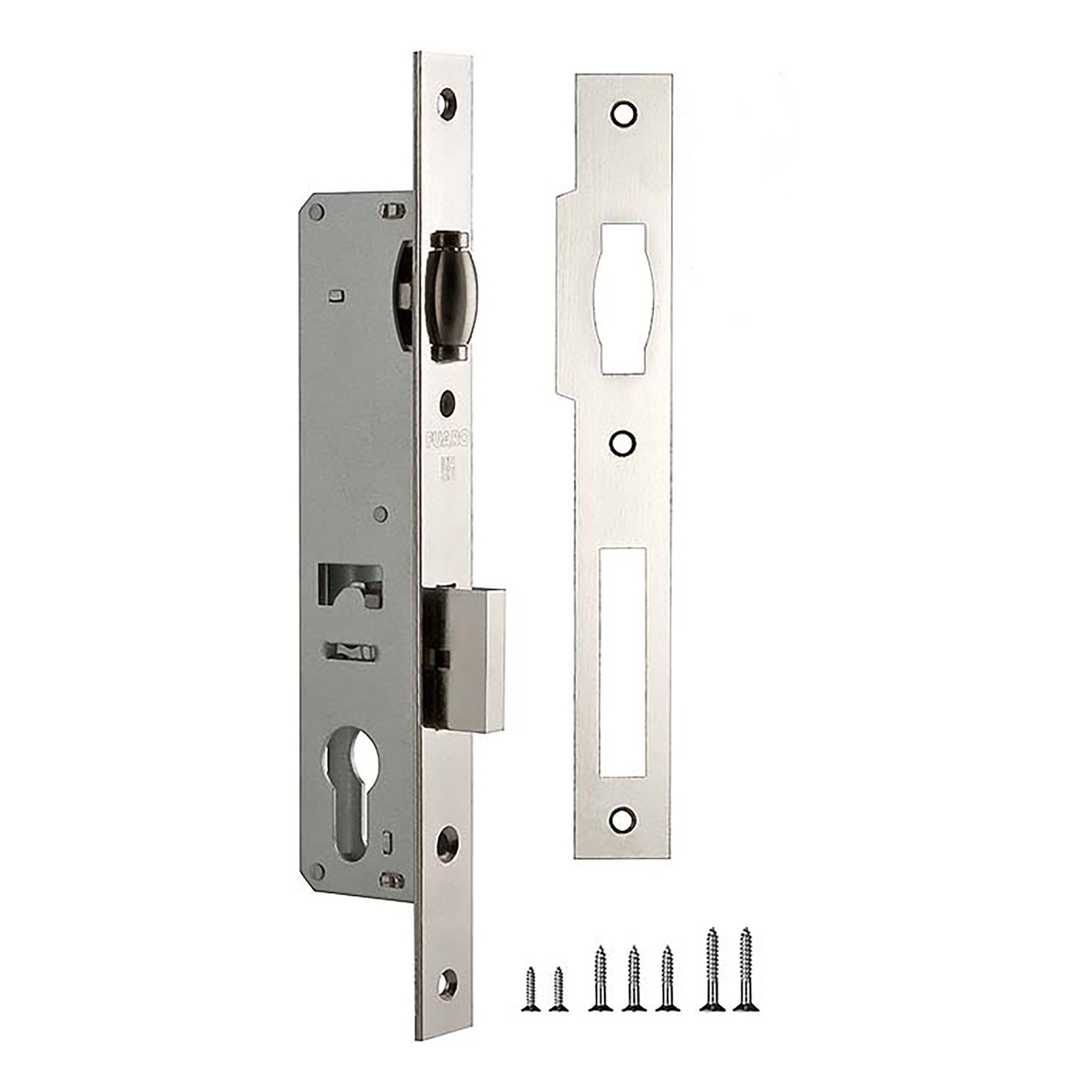 Корпус Fuaro (Фуаро) узкопрофильного замка с роликовой защелкой PROF155-25 (155-25) CP хром 