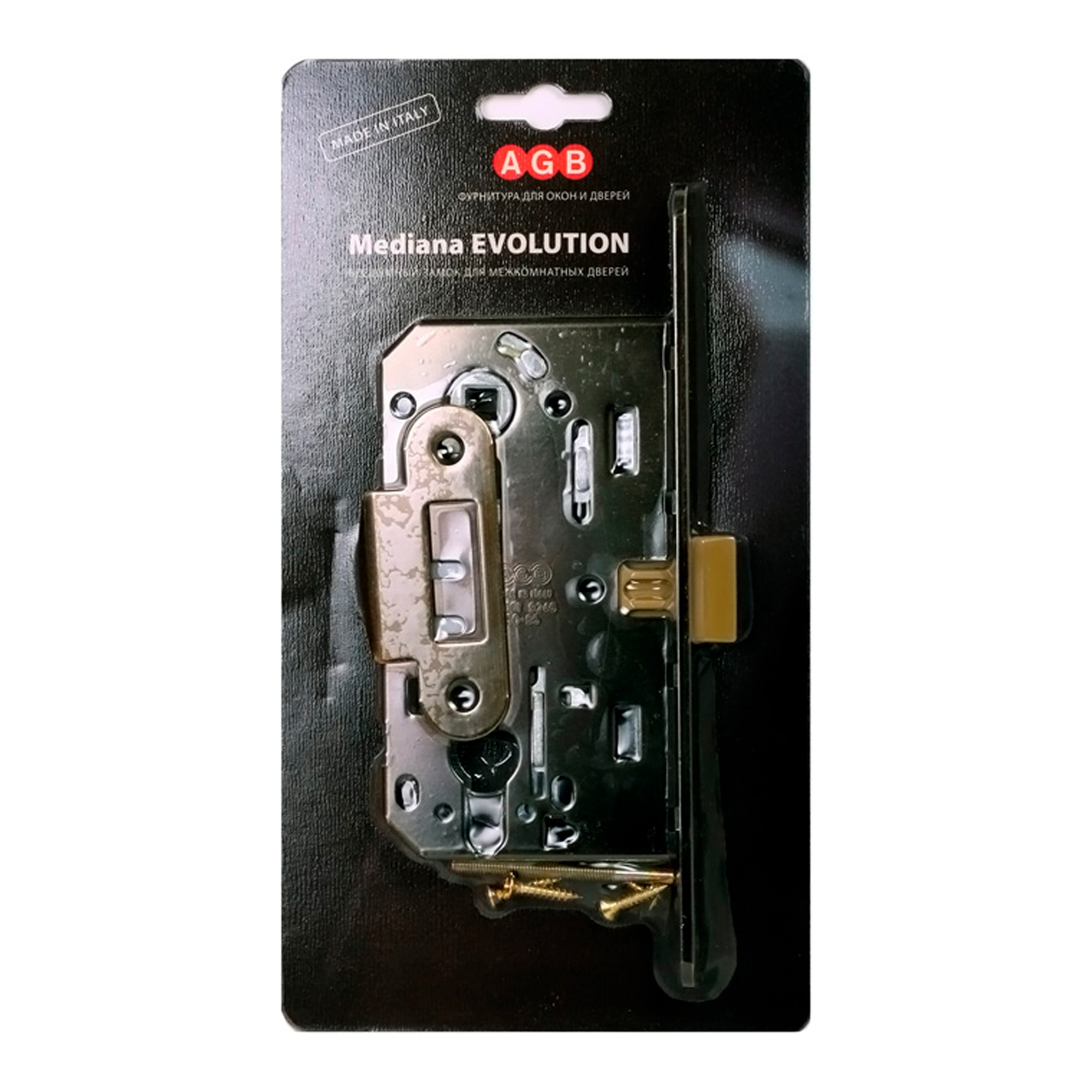 Корпус замка AGB (АГБ) под цил. MEDIANA EVOLUTION B01103.50.12.567 с отв. планкой B01000.13 (ант бронза) 