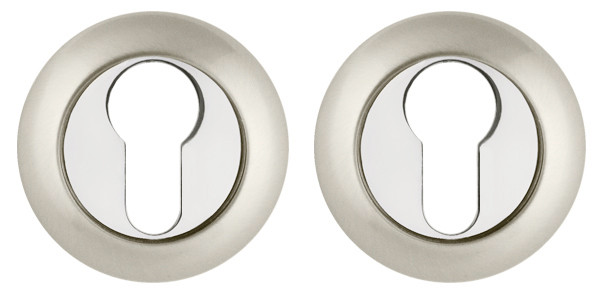 Накладка Ajax (Аякс) под цилиндр ET.R.JR54 (ET JR) SN/CP-3 матовый никель/хром 