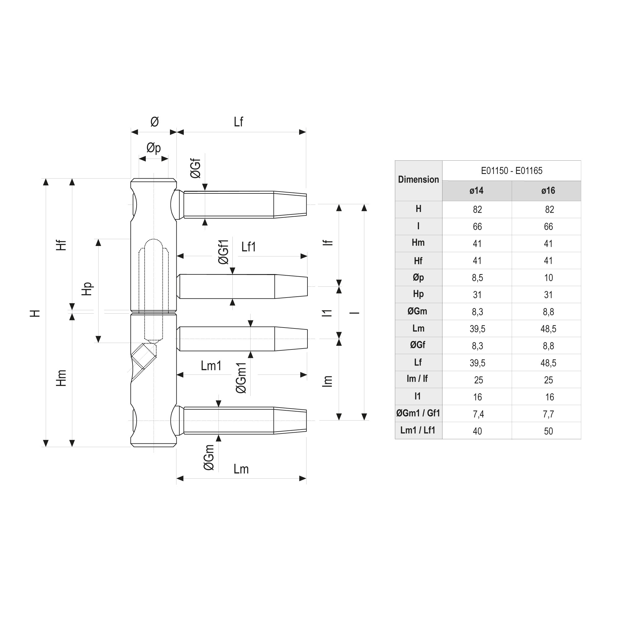 E01150.14.15 AGB (АГБ) Петля ввертная 3-D серия (бихром) (заменяет E01150.14.04) 