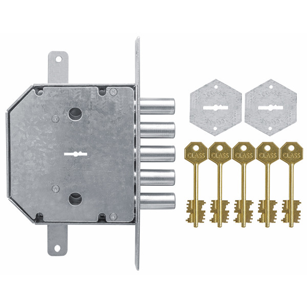 Замок Class (Класс) врезной сувальдный GS-SM 002 с тягами, 5 кл. 