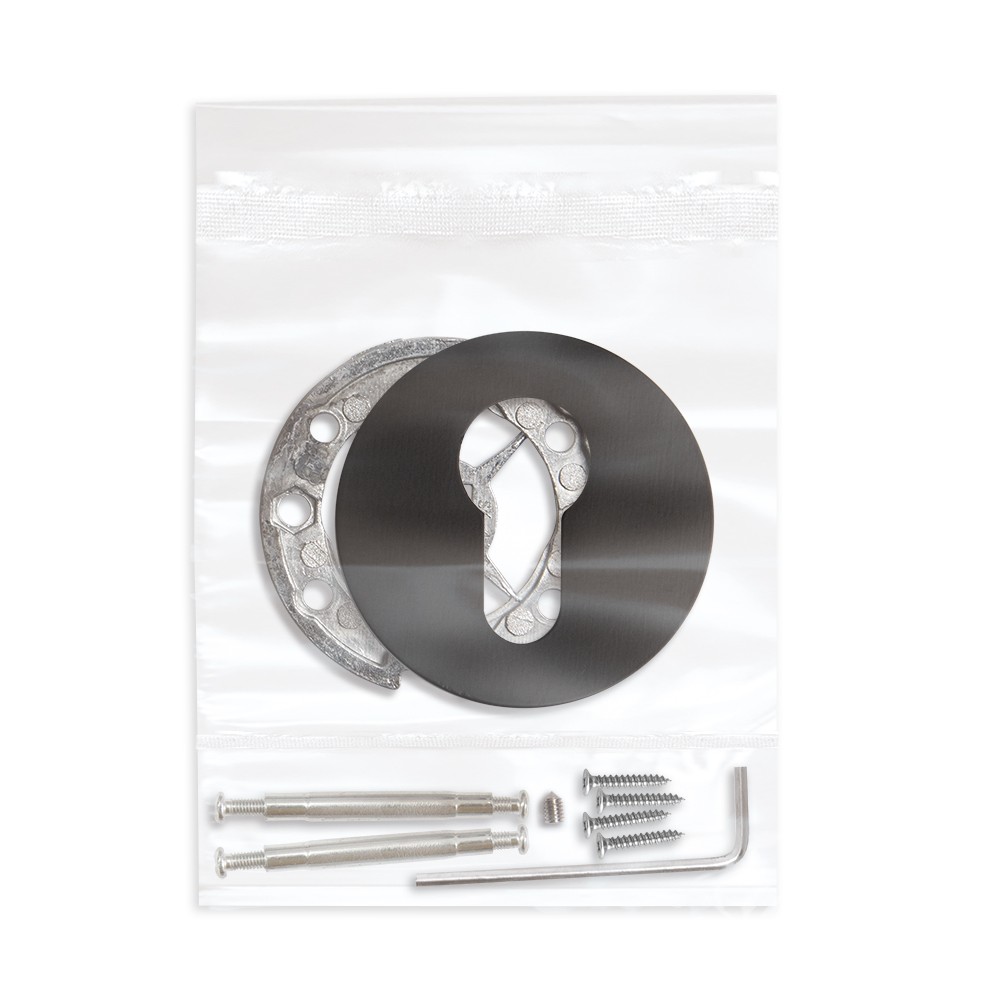 Накладка Fuaro (Фуаро) на цилиндр ESC.C.RLR/R.486 BL-24 черный (1 шт.) 